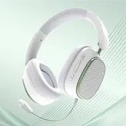 AYI Premium Active Noise Cancellation Bluetooth Headset Over Ear Headphones with Detachable Microphone HiFi Stereo Sound Rechargeable Game Headphone Compatible with Smartphone/TV/pad/Laptop-White