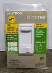 Lutron LG-603PGH-WH Lumea 3-way Dimmer White Light Switch Slider - NEW