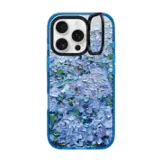 iPhone 16 Pro Impact Ring Stand Case MagSafe Compatible Nantucket Blue Hydrangeas