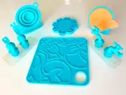 Teal Blue Tea Wine Decor Gift Collection! Stoppers Infusers Lid Coaster Trivet