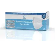 50pcs Litepak Premium Disposable Face Mask 3-Ply SOFT Comfort Earloops White