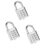 3X Combiniation Padlock 4 Digits 35mm Padlock Keyless-Lock Home School Locker