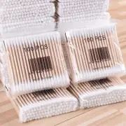 500pcs Cotton Swab Disposable Wooden Handle Double Head Q-Tip Makeup Cosmetic