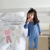 在飛比找ETMall東森購物網優惠-童裝居家服小女孩洋氣兩件套睡衣