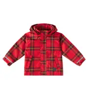 [Mini Rodini] Mini Rodini Edelweiss checked fleece-lined jacket Y 4/5 red