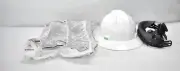 MSA V-Gard Gas Trac GladeGuard Under Brim Construction Hard Hat White 475369