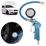 Air Tire Inflator Dial Gauge 0-220 PSI Pressure Meter for Car Truck Motorcycles