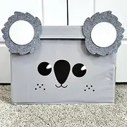 QUOKKA Toy Storage Box for Boys and Girls - 16x12x10In Koala Toy Chest Organizer for Kids - | Collapsible | Handles | Flip-Top Lids | - Fabric Foldable Bin for Playroom - Nursery Room Organization