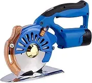 Electric Rotary Fabric Cutter,Cordless Cloth Cutting Machine,5 Speed Setting and Powerful Servo Motor Electric Scissors with 2 Blades & 2x2500mAh Battery, for Cutting Fabric Cotton(110MM)