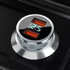 Dual USB Car Charger Quick Charge 3.0 Fast Charging LED Voltmeter Accessories