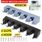 Broom Hanger Mop Holder Wall Mounted Brush Storage Rack Organizer Kitchen Tool