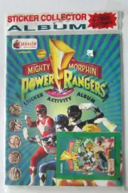 1994 Mighty Morphin Power Rangers NEW UNOPEN Merlin STICKER ACTIVITY ALBUM - E6C