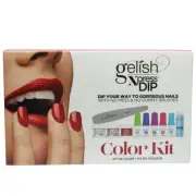 Gelish New SNS Xpress Dip Color Kit Including 5 Liquids & 3 Dipping Powders