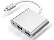 3 in 1 USB 3.1 Type-C USB-C to Female HUB 4K HDMI Data Charging Adapter Cable