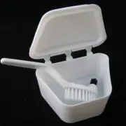 Denture Bath Brush Retainer Box Orthodontic Mouth Guard Storage Container