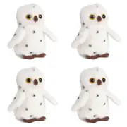 4x Keycraft Snowy Mini Buddies 10cm Owl Plush Kids/Children Animal Toy White 0+