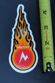 Marmot Snowboard Ski Fireball M Flame Fire OG SNB3 Vintage Snowboarding STICKER