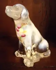 Fenton Opalescent Glass Dog Figurine Labrador Retriever 2004 Limited Edition