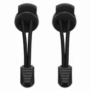 2Pcs Elastic Shoe Laces, No Tie Shoelaces for Adults, Black