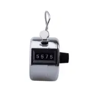 4 Digit Counting Manual Counter Mechanical Click Clicker NEW Steel Hot~ G1W5