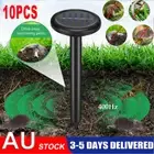Snake Repeller Solar Powered Ultrasonic Mole Mice Pest Rodent Rat Repellent 10x