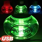 Turbo Air Freshener Lemon Scent With Poppy USB 7 LED Lighting Lorry Car Bus