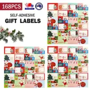 168pcs Christmas Stickers Self-adhesive Gift Name Tags Xmas Sealing Label Kids