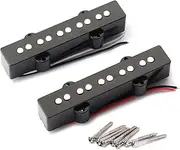 Parliky Pickup Set 5 String Bass Guitar Open Style Bridge Neck Gmb08 v Magnets Rich Harmonics Easy to Install