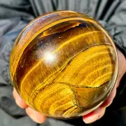 2.48LB Natural Tiger's eye stone quartz Sphere crystal ball rock Healing