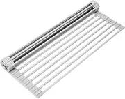 Surpahs Over The Sink Multipurpose Roll-Up Dish Drying Rack (Warm Gray, Small)