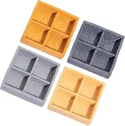 4pcs Miniature Dollhouse Storage Box Four-Grid Mini Box for Candy and Nuts Resin Micro Landscape Ornaments Creative Miniature Accessories