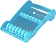 Perfk Salon Scissors Holder Rack, Professional Scissors Organizer Storage Tray Case Hair Cutting Shear Display Stand for Stylist, Clear Blue