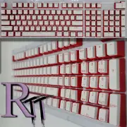 104Pcs Red Pudding Full Size PBT Double Shot Keycaps LED Mechanical Keyboard