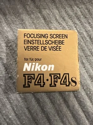 Nikon Type E Focusing Screen for Nikon F4. F4s Camera New in Box Free Shipping!