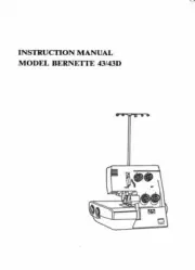 Bernina Bernette 43 43D Overlocker Serger Machine Owners Instruction Manual