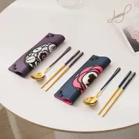 在飛比找momo購物網優惠-【Hiromimi】美少女戰士餐具組三件套(收納包+湯匙+筷
