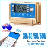30/50/60A MPPT Bluetooth Solar Charge Controller Charger 12V 24V Lithium Battery