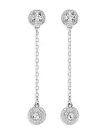 Swarovski Una Crystal Angelic Front To Back Drop Earrings