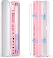 USTIYA Magnetic Pencil Carrying Case Compatible with Apple Pencil 2nd Generation and 1st Generation, Pencil Storage Case for Samsung Galaxy Tab S Pencil Accessories (Pink)