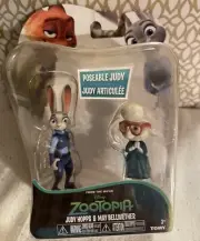 Zootopia Disney Movie Poseable Officer Judy Hopps & Mayor Bellwether Figures