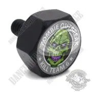 Vivid Black Billet Hex Thumb Screw Seat Bolt for 99-16 Touring - ZOMBIE OUTBREAK