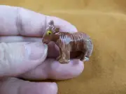 Y-GOA-17) red gray BILLY GOAT I love fair goats carving stone gemstone SOAPSTONE