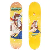 Hook-Ups Second Battle School Girl 8.25" Yellow Stain Skateboard Deck