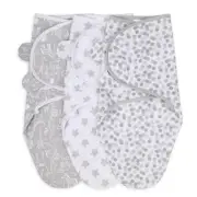 Safari Stars Swaddles 3 Pack Swaddle Blanket Set - 3-6 Months The Peanutshell