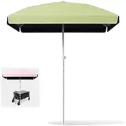 THBSHZMZR 5' X 5' Square Table Umbrella Outdoor Patio Umbrella Market Umbrella UV Protection Waterproof For Garden, Lawn, Backyard