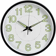 DKULMN Outdoor/Indoor Wall Clock Waterproof, 12 Inch Outdoor Luminous Farmhouse Wall Clock for Patio, Garden, Pool, Water Resistant Luminous Night Light Non-Ticking Wall Clock