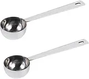 SHOWERORO Coffee Measuring Spoon Set 2pcs Baking Spoons Milk Powder Scoop Stainless Steel for Tea Baking