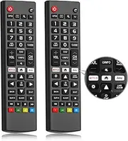Pack of 2 Universal Remote for LG Remote Control Smart TV with Netflix, Prime Video Shortcut Keys Compatible with All Models LG TV Remote Control Replacement AKB75095307 AKB74915305 AKB75375604