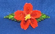 Hawaiian 3-D Flower Barrette 4" L w/ Large French Clip Closure #01