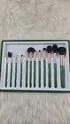 12pc Make Up Brush Set In Green With Box Brand New